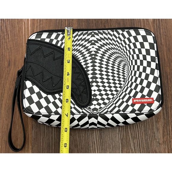 Sprayground Trippy Check Toiletery Aka Money Bag New - Picture 13 of 16